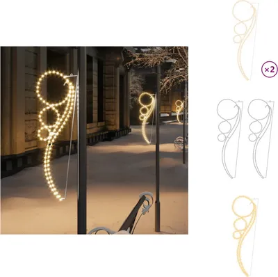 Immagine prodotto di vidaXL Luci di fata 2 pz. Sferiche bianco caldo 111,5x35x4,5 cm - Illuminazione natalizia