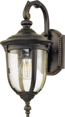 Produktbild von Wandleuchte außen Aluminium Glas IP44 41,5 cm hoch in Bronze verwittert Rustikal Außenwandlampe