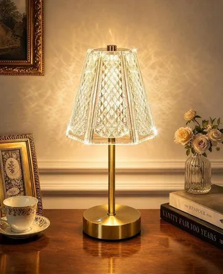 Zdjęcie produktu dla Lampa stołowa - Biała - Lampka LED z akumulatorem 5200 mAh - Bezprzewodowa i dotykowa