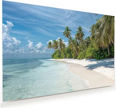Produktbild von Glasbild 60x40cm in XXL für Wohnzimmer, Schlafzimmer Motiv Tropischer Strand