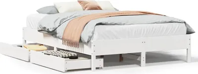 Immagine prodotto di vidaXL Letto in legno massiccio senza materasso bianco 140x200 cm legno di pino