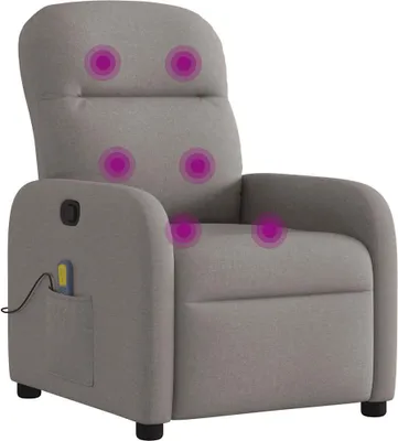 Produktbild von vidaXL Massagesessel Taupe Stoff