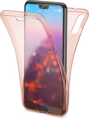 Obrázek produktu pro 360° pouzdro na mobilní telefon Huawei P20 od společnosti NALIA, celoobvodové pouzdro s nárazníkem Rose Gold