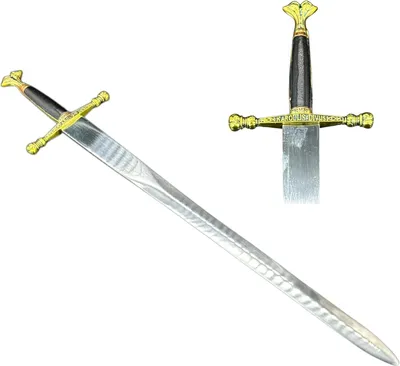 Zdjęcie produktu dla Miecz do otwierania listów 27 cm ze stojakiem - Mini miecz metalowy - Replika historyczna - Prezent i dekoracja