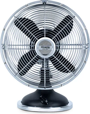 Produktbild von H.Koenig Elektrischer Retro Tischventilator JOE50, schwarz