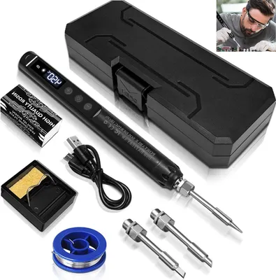 Produktbild von usb feinwerkzeug mit temperaturanzeige – kompakter heizstift für diy-reparaturen