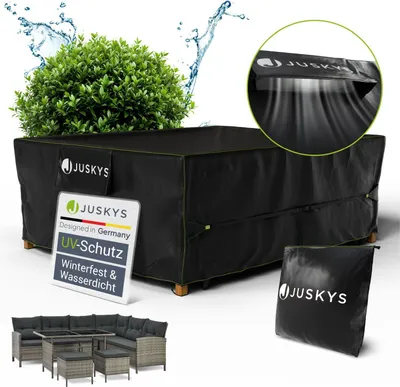 Produktbild von Juskys Gartenmöbel Abdeckplane CoverSafe Pro 250x210x90 cm- wasserdicht, UV-Schutz mit Lüftungsschlitz
