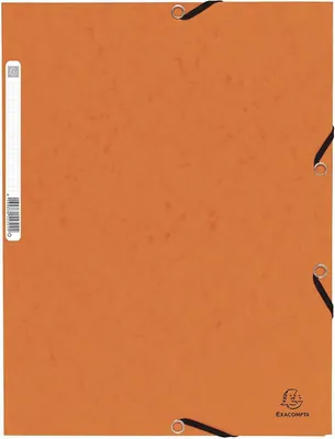 Immagine prodotto di Raccoglitore con elastico e 3 alette, realizzato in cartoncino Manila da 355 g, formato DIN A4, colore arancione