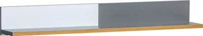 Produktbild von Hängeregal / Wandregal Caranx 9, Farbe: Weiß / Eiche / Anthrazit - 16 x 120 x 18 cm (H x B x T)
