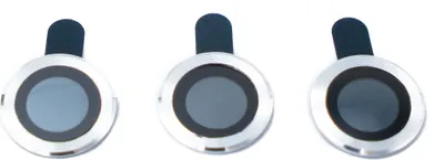 Produktbild von Kamera Schutz Linse Objektiv Abdeckung aus Glas Metall für iPhone 12 Pro in Grau