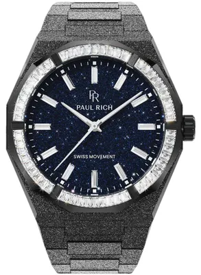 Obrázok produktu pre Pánske hodinky Paul Rich PR-46704 Moissanite Frosted Star Dust II Black 43 mm 5 ATM