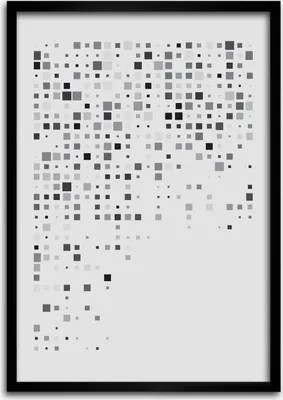 Produktbild von Bild - Bilderrahmen - Foto - 70 cm x 100 cm - MDF - Rahmen - Wandkunst - Abstraktionsquadrate