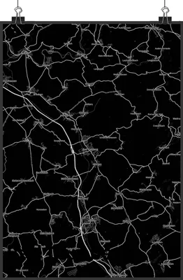 Produktbild von Mr. & Mrs. Panda Bild Bad Camberg DIN A1 - Geschenk, Stadt Dorf Karte Landkarte Map Stadtplan, drucke, Kunstdruck, Plakat, wanddeko, Wandbild