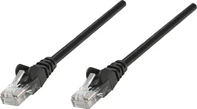 Produktbild von Intellinet Premium Netzwerkkabel, Cat6, S/FTP, 100% Kupfer, Cat6-, LS0H, RJ45-Stecker/RJ45-Stecker, 5,0 m, schwarz, 5 m, Cat6, S/FTP (S-STP), RJ-45, RJ-45, Schwarz