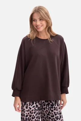 Immagine prodotto di BeWear Felpa da donna con cappuccio senza chiusura Carage B306 cioccolato L/XL