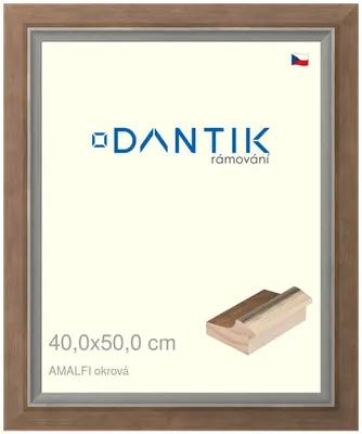 Obrázok produktu pre Rám DANTIK 40x50 | AMALFI okrová (Plexi Clear)