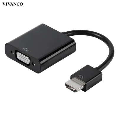 Produktbild von ViVanco™47/80 04, 0,1 m, HDMI Typ A (Standard), VGA (D-Sub), Männlich, Weiblich, Gerade