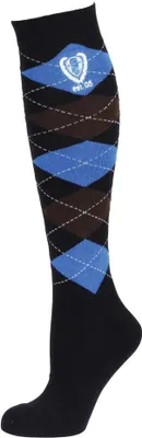 Produktbild von Kerbl Covalliero Reitstrümpfe Brescia darkblue kariert, Gr. 34-36