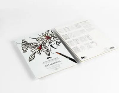 Produktbild von Künstler-Malbuch Jugendstil 16 Blätter 180 g/m² säurefreies Zeichenpapier 25 x 34,5 cm vorgedruckte Motive