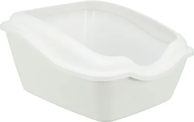 Produktbild von TRIXIE Katzentoilette Cleany Cat, mit Rand - weiß - 45 × 29 × 54 cm