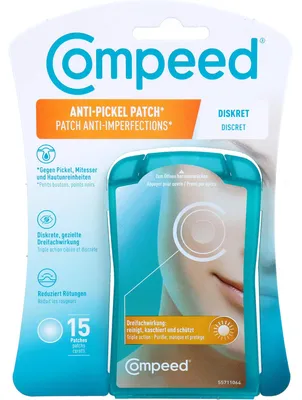 Obrázok produktu pre Compeed náplasť proti pupienkom Discreet, 15 náplastí