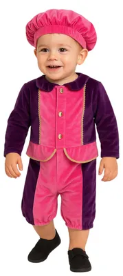 Productafbeelding van 3-delig Roze-Paars Pietenkostuum Unisex | Maat 4-6 jaar