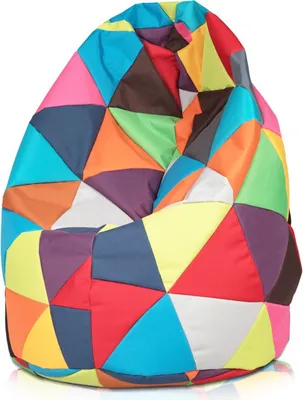 Obrázek produktu pro Křeslo sedací vak Polštář na sezení Sako Poliester Mix - 135x85cm - Triangles