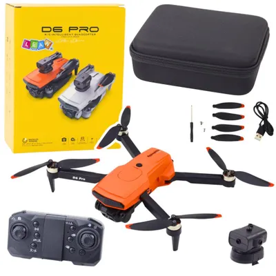 Zdjęcie produktu dla Dron D6 PRO podwójna Kamera HD LED pomarańczowy
