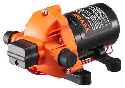 Obrázek produktu pro Membránové čerpadlo VEVOR 12 V, průtok 1,8 GPM (6,81 l/min), tříkomorové provedení, provoz na 12 V DC s automatickým tlakovým spínačem, rozsah tlaku 40-100 PSI