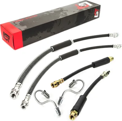Produktbild von 4x Bremsschlauch Bremsleigung Set vorne hinten für VW Golf V 5 VI 6 Cabrio