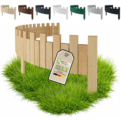 Obrázek produktu pro Floranica dřevěný záhonový lem 40 x 200 cm, přírodní, impregnovaný flexibilní dřevěný plot