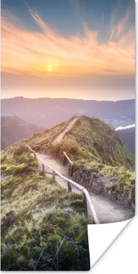 Produktbild von MuchoWow® Poster Berge - Sonne - Natur 60x120 cm - Wandschmuck