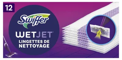 Image de Lingettes nettoyantes Swiffer Wetjet, 12 pièces