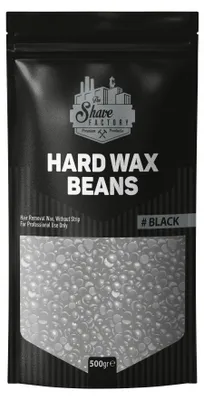 Productafbeelding van The Shave Factory – Hard Wax Beans Black – Zwarte hardwax korrels – Haarentfernungswachs, zwart, 500g