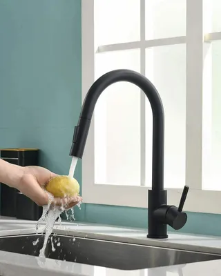 Obrázek produktu pro Jednopáková kuchyňská baterie s vytahovací sprchou 360° kuchyňská baterie z nerezové oceli