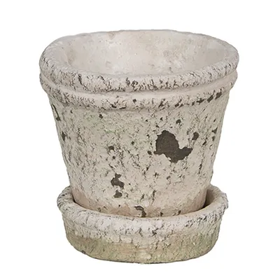 Immagine prodotto di Vaso da fiori Clayre & Eef Ø 9x9 cm Pietra beige