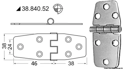 Obrázok produktu pre Vyčnievajúce jadro závesu 88x38 mm , 1 kus