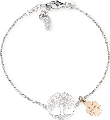 Immagine prodotto di AMEN BRALABR3 Bracciale da donna albero della vita 925 rosa bicolore 20 cm