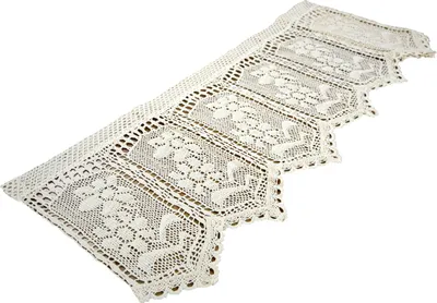 Image de Beige Rideau de coton au crochet 40x200 Rideau de dentelle naturelle