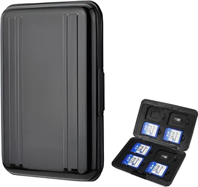 Produktbild von Speicherkartenetui 16 Fächer, Wasserdicht, Stoßfest, Für SD und Micro SD Karten