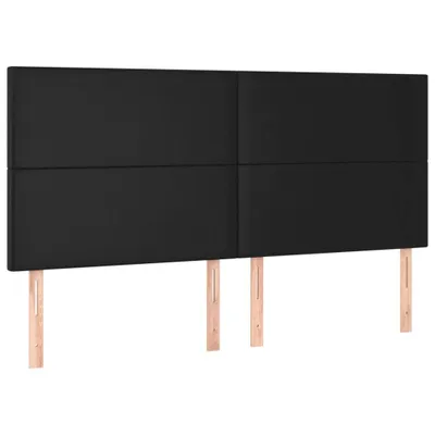 Produktbild von Kopfteil Schwarz 160x5x118/128 cm Kunstleder