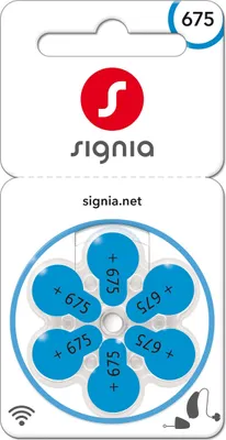Produktbild von Signia Signia Hörgerätebatterien 6er Blister PR44 Blau 24600 p675mf