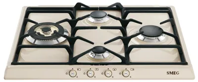 Produktbild von Smeg SR764PO, Cremefarben, Integriert, Gaskochfeld, 4 Zone(n), 4 Zone(n), Extragroß