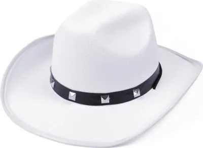 Immagine prodotto di Bristol Novelty Unisex Cowboyhut mit Nieten BN2091 (Taille unique) (Weiß)