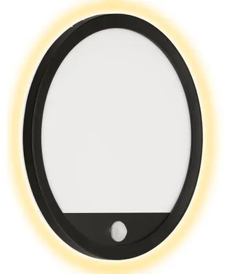 Produktbild von LED Außenleuchte Bewegungsmelder IP44 15W schwarz Kunststoff Ø 28 cm Telefunken