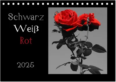 Produktbild von Schwarz-Weiß-Rot (Tischkalender 2025 DIN A5 quer), CALVENDO Monatskalender