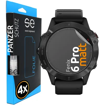 Produktbild von 4x se® 3D Schutzfolie (entspiegelt) Garmin Fenix 6 Pro