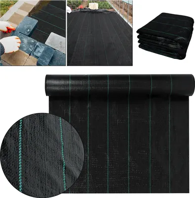 Produktbild von XINZI Gartenvlies Unkrautvlies, Unkrautfolie Mulchfolie ,Pflanzenschutz, 100g/m², wasserdurchlässig,Reißfestes,Atmungsaktiv (5m x 2m = 10m² )