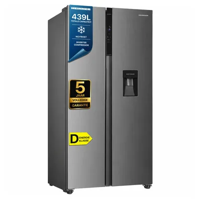 Productafbeelding van Heinner HSBS-HM439NFINVXWDD Amerikaanse Koelkast, 439 L, Waterdispenser, Smart, ECO, Deuralarm, RVS