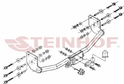 Produktbild von Z547198 Anhängerkupplung passend für MERCEDES Vito 03/1996-08/2003 starr